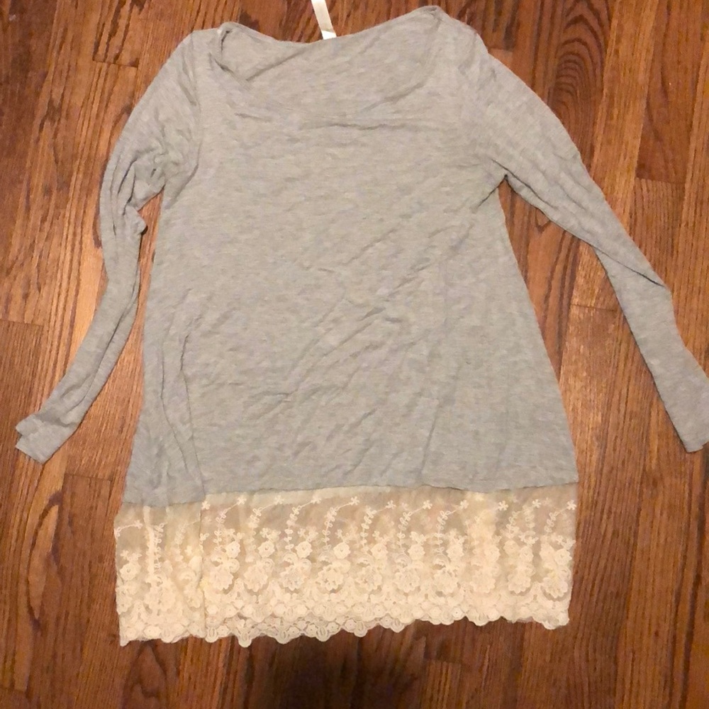 Lacey long sleeve jersey tunic